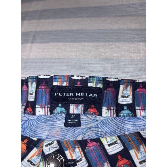 Peter Millar Board Shorts Spray Paint Can Men's Medium Lined Swim Hybrids 6.5" - Picture 2 of 13